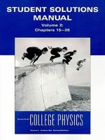 Student Solutions Manual: Essential College Physics, Volume 2: Chapters 15-26 0321611284 Book Cover