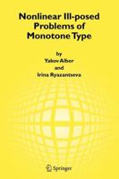 Nonlinear Ill-posed Problems of Monotone Type 1402043953 Book Cover