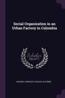 Social Organization in an Urban Factory in Colombia 137812572X Book Cover