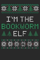 Gift Notebook: Christmas Bookworm Elf 6x9 Dot Grid 120 Pages 1709929952 Book Cover