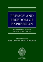 Privacy and Freedom of Expression 0199246386 Book Cover