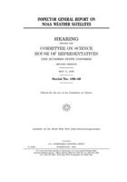 Inspector General report on NOAA weather satellites 1670672549 Book Cover