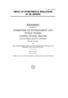 Impact of environmental regulations on oil refining B084DGVD94 Book Cover
