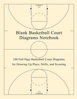 Blank Basketball Court Diagrams Notebook: 100 Full Page Basketball Court Diagrams for Drawing Up Plays, Drills, and Scouting 1078125805 Book Cover