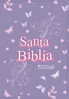 Biblia RVR 1960 Compacta Símil Piel Juvenil Mariposa Lila (Bible RVR 1960 Compact Size LeatherLike Youth Lilac Butterfly (Spanish Edition) 8418853425 Book Cover