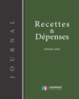Journal Recettes - Dépenses: Registre auto entrepreneur, livre de compte auto entrepreneur, chronologique | Conforme aux obligations comptables | 101 ... bandeau vertical noir gauche (French Edition) 1674145330 Book Cover
