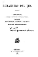 Romancero del Cid 1535086734 Book Cover