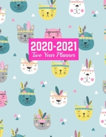 2020-2021 Two Year Planner: Cute Jan 1, 2020 to Dec 31, 2021 Weekly & Monthly Planner Calendar and Schedule Organizer Art Cover 00023191 1712892495 Book Cover