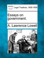Essays on Government 1240101945 Book Cover