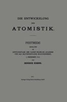 Die Entwickelung Der Atomistik 3662343509 Book Cover