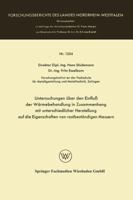 Untersuchungen Uber Den Einfluss Der Warmebehandlung in Zusammenhang Mit Unterschiedlicher Herstellung Auf Die Eigenschaften Von Rostbestandigen Messern 3663065286 Book Cover