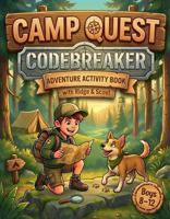 Camp Quest Codebreaker with Ridge & Scout: A Puzzle Adventure Book for Boys Ages 8–12 with Codes, Logic Challenges, Mazes, Maps, Riddles, and Camp Style Missions 1965421105 Book Cover