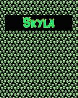 120 Page Handwriting Practice Book with Green Alien Cover Skyla: Primary Grades Handwriting Book 1097511553 Book Cover