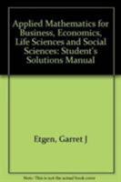 Applied Mathematics for Business, Economics, Life Sciences and Social Sciences 013065924X Book Cover