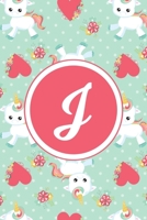 J: Monogrammed 2020 Weekly Planner For Women And Teen Girls - Cute Unicorn Hearts, January 2020 - December 2020 (6"x9") 1702053792 Book Cover