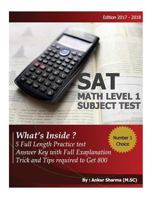 SAT Math Level 1 (Subject Test): SAT Math 1 Subject Test 1548997277 Book Cover