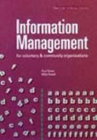 Information Management: For Voluntary and Community Organisations 1900360489 Book Cover