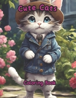 Cute Cats Coloring Book: Anime Cats the Adventures of Anime Kittens in Disguise In the Garden B0CN3SZJ6P Book Cover