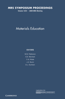 Materials Education: Volume 1233 1605112062 Book Cover