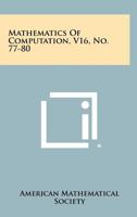 Mathematics of Computation, V16, No. 77-80 1258422867 Book Cover