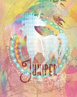 Juniper: Colorful Rainbow Unicorn - 100 Pages 8"X10" Girl's Composition Wide Ruled Notebook 1689767839 Book Cover