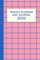 Weekly Planner and Journal: Agenda, Calendar, and Notebook with Cute Modern Cover Design in Pink and Blue 1692809377 Book Cover