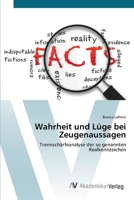 Wahrheit und Lüge bei Zeugenaussagen 3639410440 Book Cover