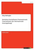Inwiefern beeinflussen Transnationale Unternehmen die internationale Gesetzgebung? 3668701954 Book Cover