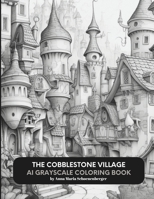 THE COBBLESTONE VILLAGE: AI Grayscale Coloring Book B0CKGNPY55 Book Cover