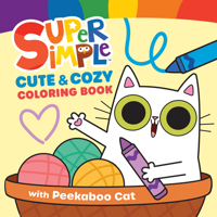 Super Simple Cute & Cozy Coloring Book with Peekaboo Cat 0486858294 Book Cover