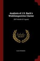 Analysis J S Bach S Wohltemperirtes Clavier 1015800122 Book Cover