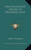 Odd Fellowship Degree Of Friendship 1425354025 Book Cover