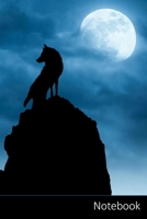 Notebook: Loup Carnet / Journal / Livre d'écriture / Calepin / Agenda / Notes - 6 x 9 pouces (15,24 x 22,86 cm), 110 pages, surface brillante. 1675915342 Book Cover