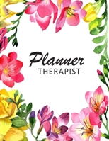 Therapist Hourly Planner: 4 months Undated Hourly Planner  7Am-10PM Plan Your Day  Beautiful Floral Watercolor 1672042313 Book Cover