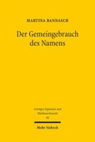 Der Gemeingebrauch Des Namens 3161534956 Book Cover