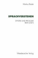Sprachverstehen: Syntax Und Prosodie Beim Lesen 3531128736 Book Cover