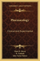 Pharmacology: Clinical And Experimental 1163129909 Book Cover