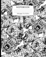 Notebook: Dino boes pattern Hand Writing Paper. 100 pages handwriting book 7.5 x 9.25 inches for practice writing. 1081348682 Book Cover