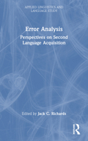Error Analysis Perspectives on Second Language Acq (Applied Linguistics and Language Study) 0582550440 Book Cover