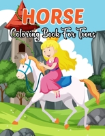 Horse Coloring Book for Teens: An Adult and Kids Coloring Book of Horses, 50 Coloring Page Horses for Stress Relieving and Relaxation. Vol-1 B08VCH8QLB Book Cover