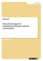 Herausforderungen bei Auslandsentsendungen indischer Unternehmen 3656692130 Book Cover