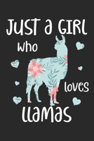 Just A Girl Who Loves Llamas: DIN A5 Lama Notizheft - 120 Seiten leeres Lama Notizbuch fr Notizen in Schule, Universitt, Arbeit oder zuhause. - Eine tolles Geschenk fr Ihre Liebsten. 167064636X Book Cover