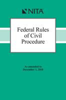 Federal Rules of Civil Procedure: As Amended to December 1, 2018 1601568290 Book Cover