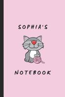 Sophia's Notebook: Personalised Cat Themed Notepad 1726800474 Book Cover