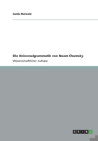 Die Universalgrammatik von Noam Chomsky 3656389462 Book Cover