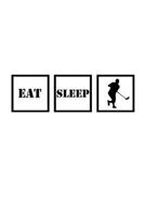 EAT SLEEP: FLOORBALL Notizbuch Unihockey Notebook Innebandy Hockey 6x9 1092705929 Book Cover
