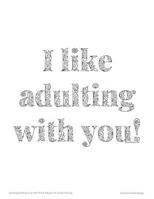 Adulting Bullet Journal with Floral Margins for Adult Coloring 179862821X Book Cover