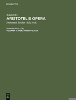 Index Aristotelicus 3110056364 Book Cover