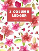 3 Column Ledger: Cherry Blossom Bookkeeping Record Book Account Journal Book Accounting Ledger Notebook Business Home Office School 8.5x11 Inches 100 Pages 1986516865 Book Cover