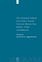 The Jerusalem Talmud 3110177633 Book Cover